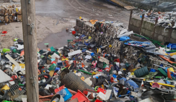 An example of a typical landfill site