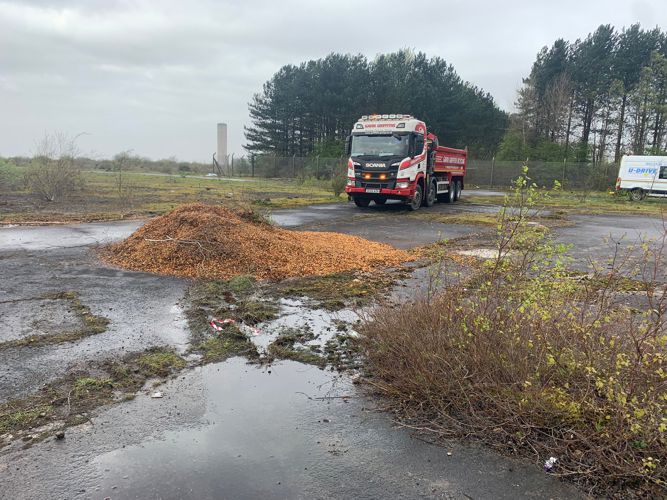 Woodchip Grab Wagon at PVC Plant